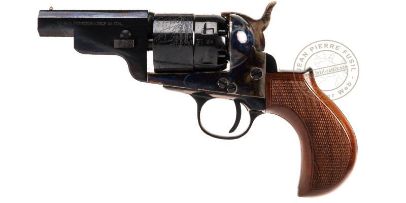 Revolver PIETTA Navy Yank Snubnose 1851 Cal. 44 - crosse arrondie quadrillée - Canon 3''