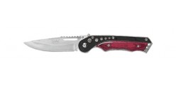 LINDER flick knife - Red pakka - 8cm blade
