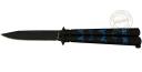 ALBAINOX - Couteau papillon Nunchaku noir et bleu