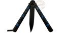 ALBAINOX - Couteau papillon Nunchaku noir et bleu