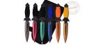 Perfect Point - Lot de 6 couteaux de lancer colorés