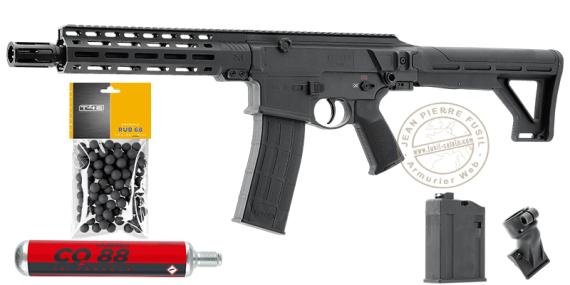 Pack carabine Umarex T4E TC 68 à CO2 et balles de caoutchouc  - Cal.68