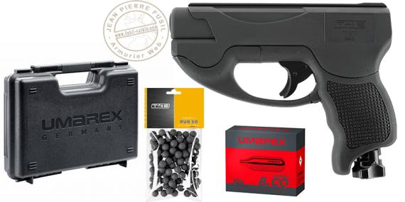 Pack pistolet CO2 à balles de caoutchouc T4E TP 50 Compact Gen 2 - Cal.50 (11 Joules max)