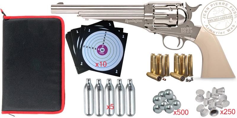Pack revolver à plombs 4.5 mm dual CO2 REMINGTON 1875
