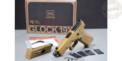 Pistolet à plomb CO2 4,5 mm BB - GLOCK 19X MOS - Blowback + 4 interfaces