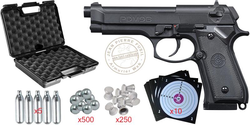 Pack pistolet à plomb CO2 4.5 mm Dual CROSMAN PDM9B
