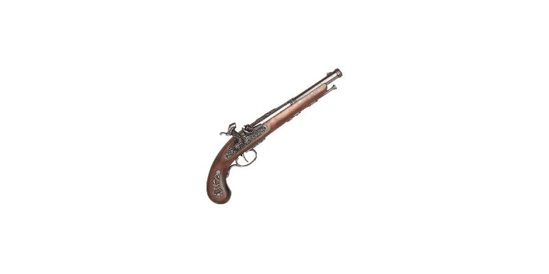 Réplique du pistolet pirate ''Jean Bart'' XVIIIe siècle