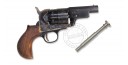 Revolver PIETTA Navy Yank Snubnose 1851 Cal. 44 - crosse arrondie quadrillée - Canon 3''