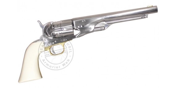 Revolver PIETTA Colt Army 1860 Old Silver Cal. 44 - crosse ivoirine - Canon 8''