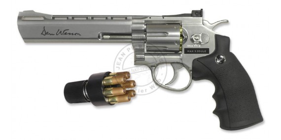 Revolver 4,5 mm CO2 ASG Dan Wesson 6'' - Nickelé (3 joules)