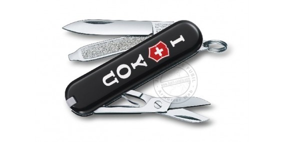 Couteau VICTORINOX - The Gift I love you - Classic 6p - Noir