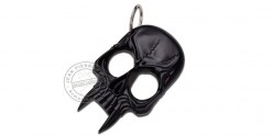 Poing américain porte clefs Tête de Mort - Noir