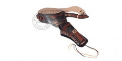 Printed leather buscadero - 1 revolver