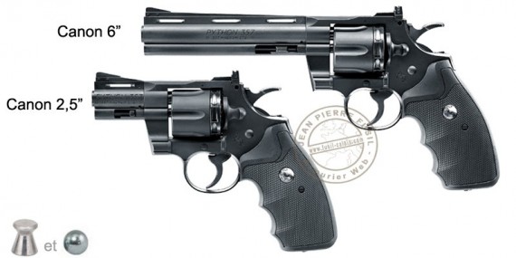 UMAREX - COLT Python CO2 revolver - .177 bore - Black (3 Joule max)