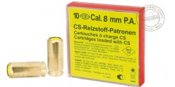 Cartouches 8mm Pistolet à gaz CS  10 cart.